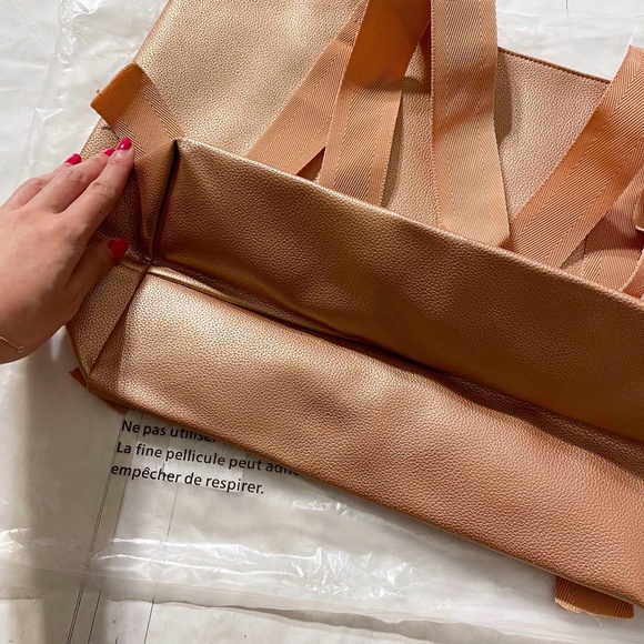 Saks Fifth Avenue Rose Gold Color Tote Bag - Picture 3 of 12